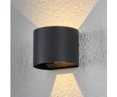 Halbrunde LED-Außenwandleuchte Ella