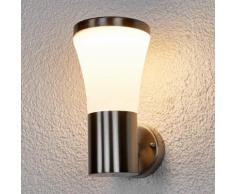 Edelstahl-Außenwandleuchte Sumea mit LED