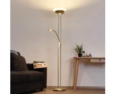 Deckenfluter Denise mit LED-Leseleuchte und Dimmer