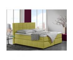 Inosign Boxspringbett, 160/200 cm, gelb, Bonnell-Federkernmatratze, Härtegrad 2