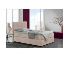 Inosign Boxspringbett, 100/200 cm, beige, 7-Zonen-Kaltschaummatratze, Härtegrad 2