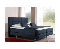 Inosign Boxspringbett, 100/200 cm, blau, 7-Zonen-Kaltschaummatratze, Härtegrad 2