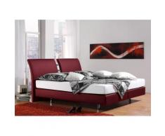 Inosign Boxspringbett, 180/200 cm, rot, Bonnell-Federkernmatratze, Härtegrad 3