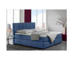 Inosign Boxspringbett, 160/200 cm, blau, Bonnell-Federkernmatratze, Härtegrad 3