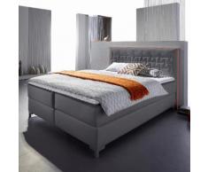 Inosign Boxspringbett, 160/200 cm, grau, 7-Zonen-Tonnentaschenfederkern-Matratze, Härtegrad 3