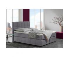 Inosign Boxspringbett, 140/200 cm, grau, 7-Zonen-Kaltschaummatratze, Härtegrad 2