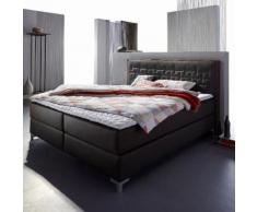 Inosign Boxspringbett, 180/200 cm, grau, Bonnell-Federkernmatratze, Härtegrad 3