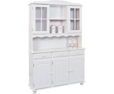 "Massivholz Buffet -Schrank "Granny" B 130 cm, H198 cm weiß"