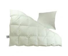 Bettdecke & Kissen Set, Daunen (90%), 135 x 200 und 80 x 80 cm weiß