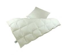 Bettdecke & Kissen Set, Daunen (60%), 135 x 200 und 80 x 80 cm weiß