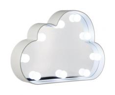 "Wandspiegel "Cloud", 10 LEDs, H23 cm, batteriebetrieben weiß"