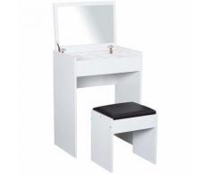Schminktisch mit Sitzhocker schwarz/weiß