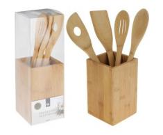 5-tlg. Küchenhelfer Set aus Bambus beige