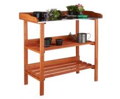Pflanztisch mit Metallplatte orange