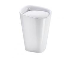 "Hocker "Candy edge" White Badhocker, mit abnehmbarem Wäschesack weiß"