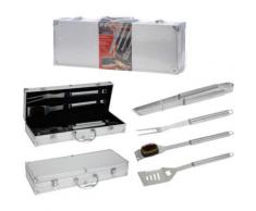 "5-tlg. Grillbesteck "Profi BBQ" in Koffer silber"