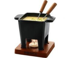 "5-tlg. Fondue Set "Tapas" mit Teelicht schwarz"