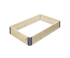 Fichtenholz Hochbeet, erweiterbar 120x80 cm beige