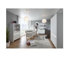 Komplett Kinderzimmer Planet White, 3-tlg. (Kinderbett, Wickelkommode und 5- türiger Kleiderschrank), weiß