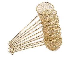 "6er-Set Fondue-Siebe "Inox" gold"