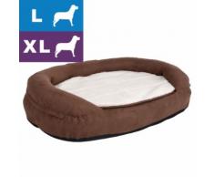 Hundebett Memory oval - braun - L 100 x B 65 x H 22 cm