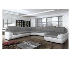 JUSTyou INFINITY XL Wohnlandschaft Weiß Grau