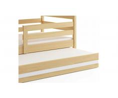 JUSTyou Kera mit Extrabett Etagenbett 80x160 cm Eiche Graphit