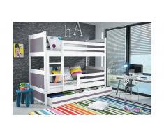 JUSTyou Lora Etagenbett 80x160 cm Weiß Graphit
