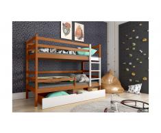 JUSTyou Nodi Etagenbett Erle Weiß 80x185 cm