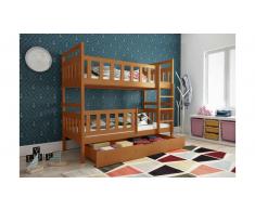 JUSTyou Tobi Etagenbett Erle 80x185 cm