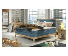 JUSTyou Cleta Boxspringbett Massiv Hellblau 180x200