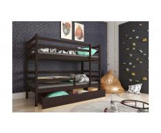 JUSTyou Nodi Etagenbett Wenge 80x160 cm