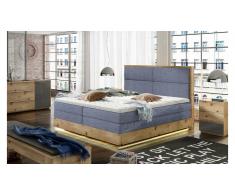 JUSTyou Lefter Led Boxspringbett Dunkellila 180x200 cm