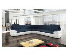JUSTyou INFINITY L COMFORT Ecksofa Weiß Blau