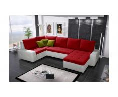 JUSTyou Senso Bis Wohnlandschaft Weiß Rot