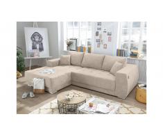 JUSTyou Ohio Ecksofa Links Latte