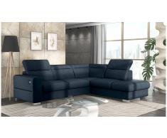 JUSTyou Branca Ecksofa Blau Kunstleder