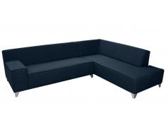 JUSTyou Cloud Ecksofa Strukturstoff Blau
