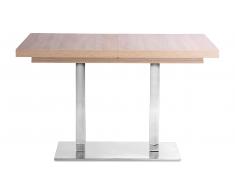 JUSTyou Otardo Esszimmertisch Sonoma Eiche| Edelstahl 80x120 cm