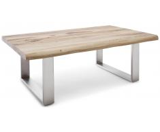 JUSTyou Niobe Couchtisch Zerreiche Edelstahl