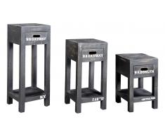 JUSTyou Ronn Beistelltisch 3-er Set Schwarz