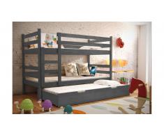 JUSTyou NEMO Etagenbett 190x85x150 cm Graphit
