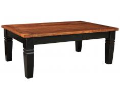 JUSTyou Caros Couchtisch Mangoholz Schwarz 45x80x120