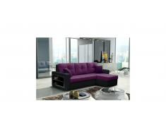JUSTyou Forte Ecksofa 142x239x93 cm Schwarz Violett