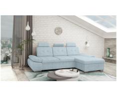 JUSTyou Carlota Ecksofa Blau Velours