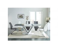 JUSTyou Valerio Ceramic Ausziehtisch Grau Weiß
