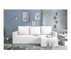 JUSTyou Kaori Ecksofa Weiß Rechts Kunstleder