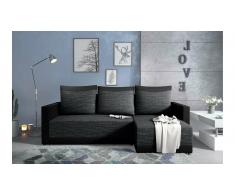 JUSTyou Kaori Ecksofa Strukturstoff Schwarz Rechts
