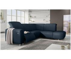 JUSTyou Iva Ecksofa Blau Rechts Kunstleder