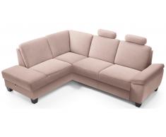 JUSTyou Klarasi Ecksofa Struktur fein PIK Rosa